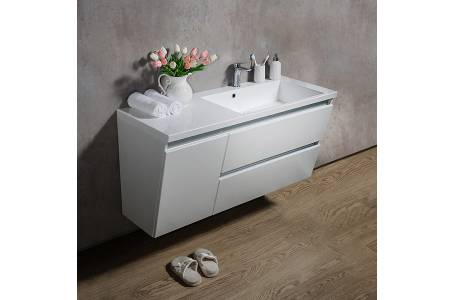 Тумба навесная Fancy Marble Cyprus 1250 с умывальником Peggy 1250R