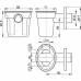 Воронка з сифоном для збору конденсату Alcaplast AKS1 біла