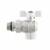 Кран угловой с американкой Raftec WHITE DN15 1/2' с антипротечкой бабочка